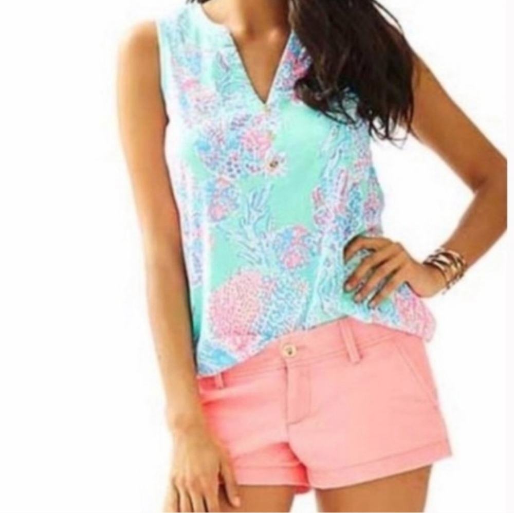Lilly Pulitzer Essie Tank Top Fansea Small
